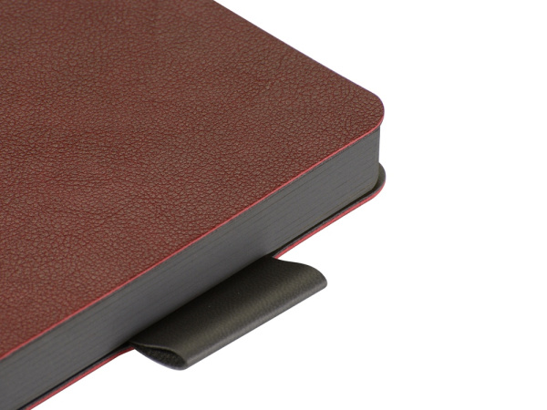 Ежедневник А5 датированный Boston 2026, бордовый с серым обрезом