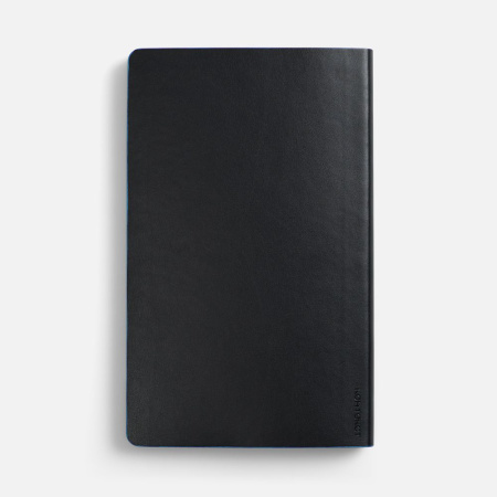 Ежедневник Trait, недатированный, черный с голубым