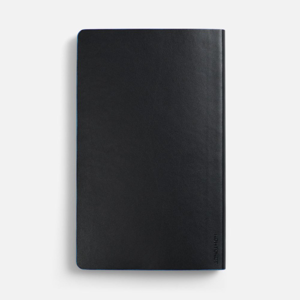 Ежедневник Trait, недатированный, черный с голубым