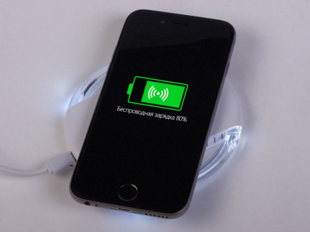 Беспроводное зарядное устройство Cos, 5 Вт, белый Беспроводное зарядное устройство Cos, 5 Вт, белый