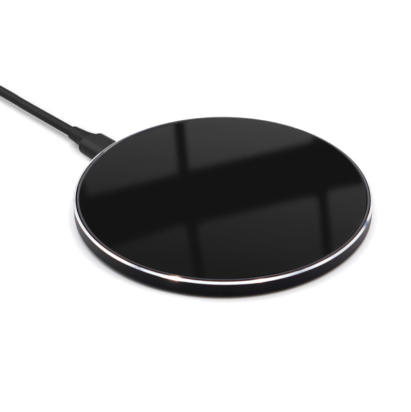 Беспроводное зарядное устройство Gravy с подсветкой и гравировкой 15W, черный Беспроводное зарядное устройство Gravy с подсветкой и гравировкой 15W, черный