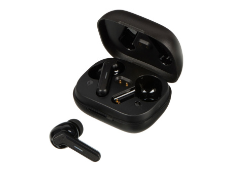 Беспроводные наушники с шумоподавлением c подсветкой лого Lites, черные (Р)