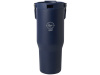 Термостакан Bronx объемом 900 мл из меди и переработанной нержавеющей стали, сертифицированной по стандарту RCS, с вакуумной изоляцией и крышкой с двойной функцией - Темно - синий