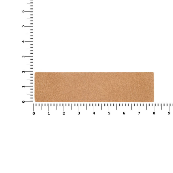 Лейбл кожаный Pasek, S, бежевый