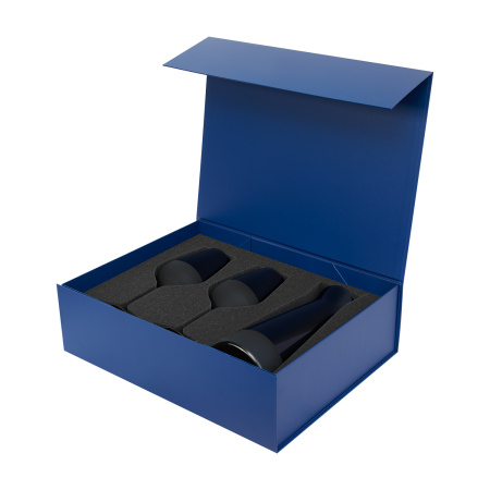 Подарочный набор декантер + 2 бокала для вина Сапфир (Sapphire) в синей коробке