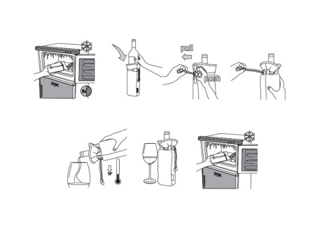 Охладитель для бутылки вина Keep cooled из ПВХ в виде мешочка, черный