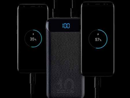 Внешний аккумулятор с дисплеем, 10000 mAh