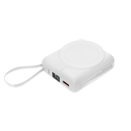 Внешний аккумулятор с подсветкой Ritter PD 10000mAh с функцией беспроводной зарядки 15W, белый