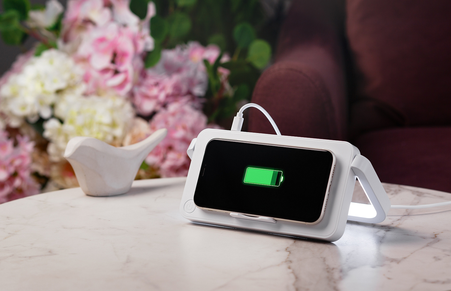 Лампа складная "Smart Light" с беспроводным (10W) зарядным устройством и подставкой для смартфона Лампа складная "Smart Light" с беспроводным (10W) зарядным устройством и подставкой для смартфона