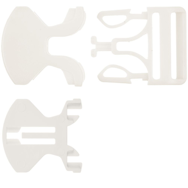 Застежка-пряжка односторонняя Triden, белый