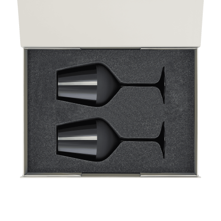 Подарочный набор 2 бокала для вина Блэк Эдишн (Black edition) в серой коробке