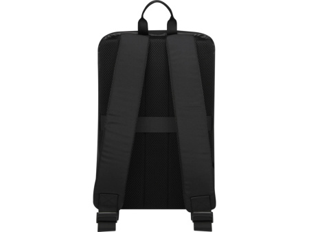 Рюкзак Rise для ноутбука с диагональю экрана 15,6 дюйма, изготовленный из переработанных материалов согласно стандарту GRS - сплошной черный