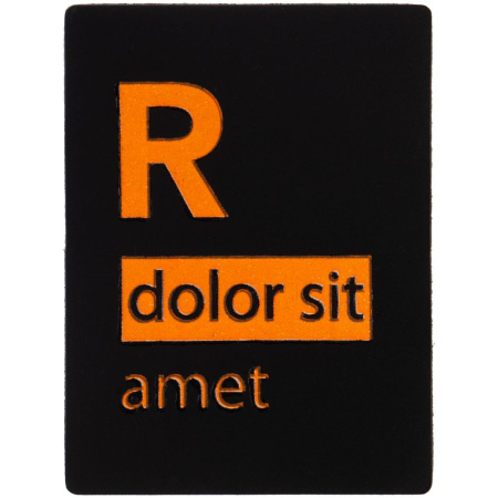 Лейбл Listra Soft Touch, черный