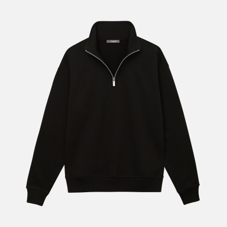 Толстовка на молнии унисекс Флоу (Flow), черная, размер 5XL/6XL