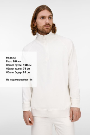 Толстовка унисекс S3, молочно-белая, размер XS/S