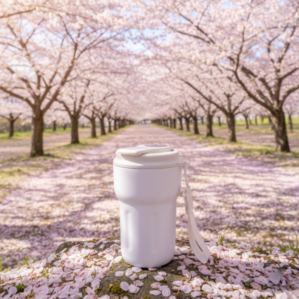 Термокружка вакуумная герметичная Clive с дисплеем, белого цвета