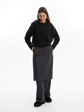 Лонгслив унисекс Siluetti Fuori, черный, размер L/XL