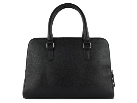 Сумка женская BUGATTI ЭЛЬЗА | ELSA, чёрная, воловья кожа/полиэстер, 32х13х22 см