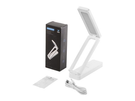 Складывающаяся LED лампа с беспроводной зарядкой Lightfold, белый Складывающаяся LED лампа с беспроводной зарядкой Lightfold, белый