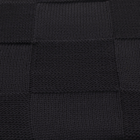 Плед Селла (Cella) вязаный, черный (без подарочной коробки)