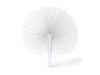 Складной круглый веер-пайпай с пластиковыми стержнями, белый