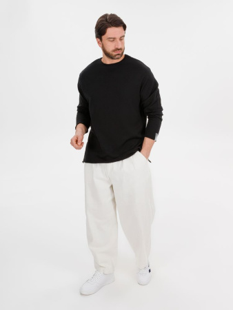 Лонгслив унисекс Siluetti Fuori, черный, размер L/XL