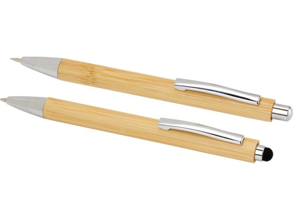 Подарочный набор Oblys с шариковой ручкой и механическим карандашом из бамбука