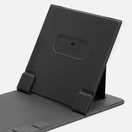 Складной стол для ноутбука с беспроводной зарядкой Kickstand Table, серый Складной стол для ноутбука с беспроводной зарядкой Kickstand Table, серый