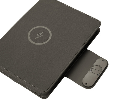 Подарочный набор металлическая ручка и блокнот А5 Twilight  со светящимся логотипом и пауэрбэнком