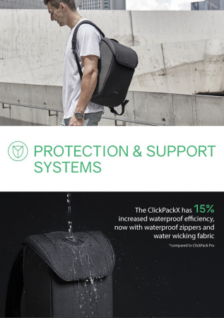 Рюкзак KORIN ClickPack X 45х32х15,5 см, с клапаном, черный