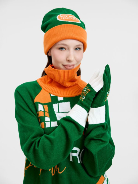 Перчатки вязаные Guanti на заказ, акрил, размер S/M