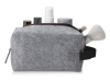 Косметичка из РПЕТ фетра с ручкой Felt, серый с черным