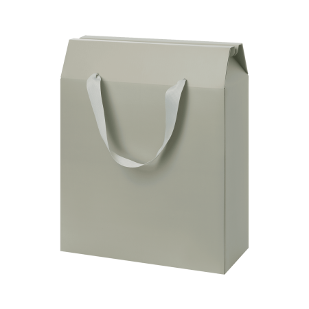 Подарочная коробка-пакет универсальная большая, серая