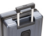 Чемодан TORBER БАЙКАЛ, тёмно-серый металлик, поликарбонат, 37,5 x 20 х 54 см, 37 л