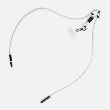 Кабель-ланьярд energyFlex Power Delivery 60 Вт, белый