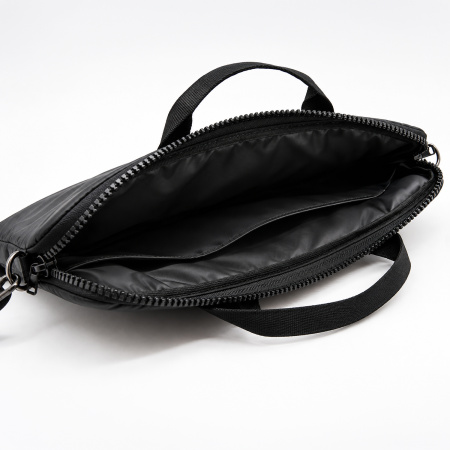 Сумка для ноутбука Superbag Bubble, стёганая, на молнии, с регулируемой лямкой (черный)