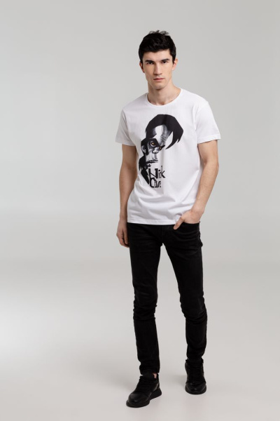 Футболка «Меламед. Nick Cave», белая, размер S