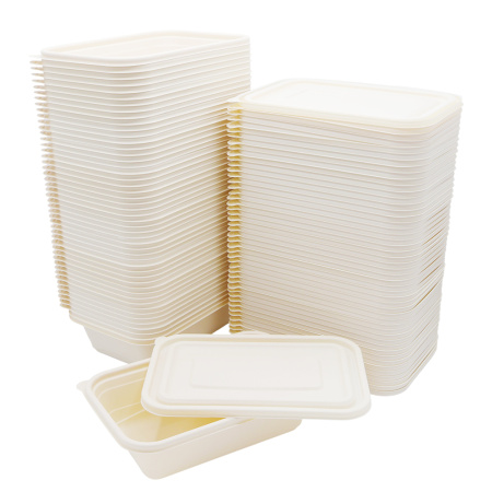Набор контейнеров с крышкой из кукурузного крахмала,  500 мл (50шт)