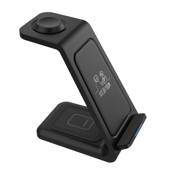 Беспроводное мультизарядное устройство Standy 15W, черный Беспроводное мультизарядное устройство Standy 15W, черный