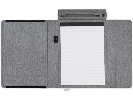Портфолио А4 из RPET с отделением для ноутбука NotyFolio Eco, 20 л FSC бумаги, серый