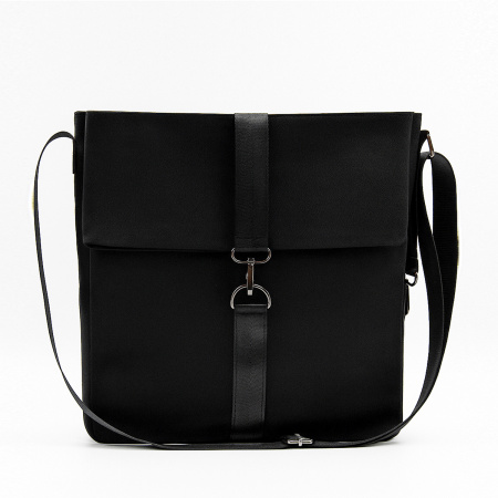 Шоппер Superbag Companion, с тремя отделениями, боковым креплением (карабин) и карманом (черный)