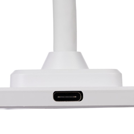 Настольная лампа с беспроводной зарядкой Modicum, белая Настольная лампа с беспроводной зарядкой Modicum, белая