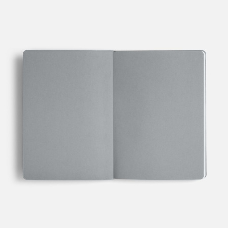 Ежедневник Doppio, недатированный, черный с серым