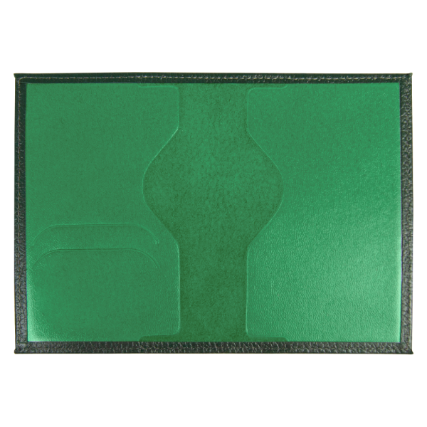 Обложка для автодокументов Leather Sky Flotter Sun из натуральной кожи, зеленая 7730С