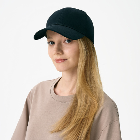 Бейсболка Аксис (Axis), 6 клиньев, черный