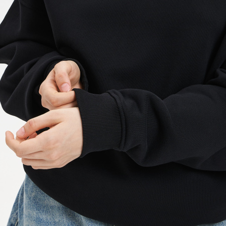 Худи оверсайз унисекс Фьюжн (Fusion), черный, размер 2XS