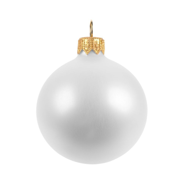 Елочный шар Gala Matt в коробке, 6 см, белый