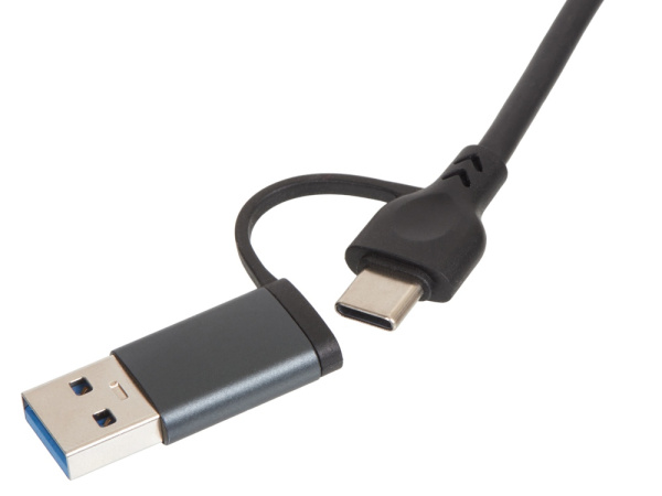 USB-хаб Command с коннектором 2-в-1 USB-C и USB-A, 2.0/3.0