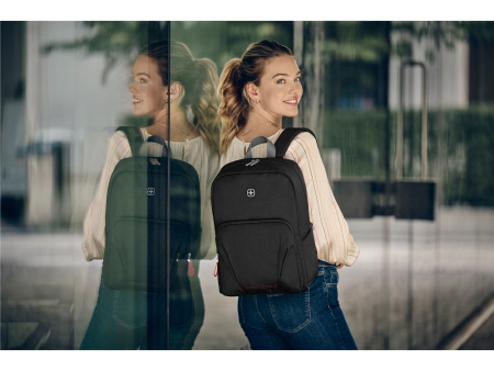 Рюкзак WENGER Motion 15.6, черный, нейлон, 31x17x42 см, 20 л