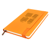 Блокнот A5 Champion в твёрдом переплёте с широкой застёжкой, оранжевый